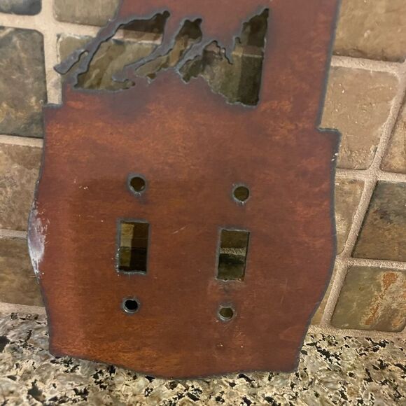 Metal Art Cowboy Double Light Switch Plate - Picture 4 of 16